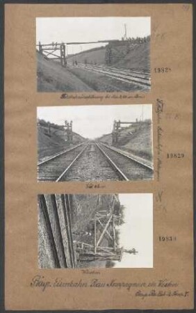 Feldbahnüberführung bei km 2,114 im Bau. (Feldbahn Baldershofen-Herlingen)