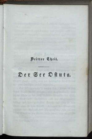 Dritter Theil: Der See Ostuta