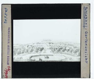 Bellotto, Das kaiserliche Lustschloß Schloss Hof, Gartenseite (Wien KHM GG_1674),Engelhartstetten, Schloss Hof : Ansicht (Vedute)