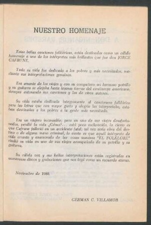 Nuestro homenaje