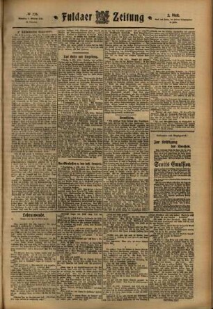 Zweite Ausgabe vom Dienstag, den 03. Oktober 1911.