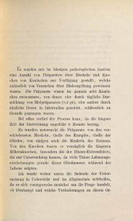 Über Veränderungen in Muskeln und Knochen bei Bleivergiftung