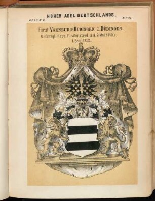 Taf. 34. Fürst Ysenburg-Büdingen z. Büdingen.