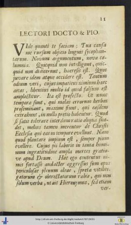 Lectori Docto & Pio.