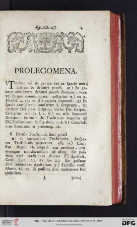 Prolegomena