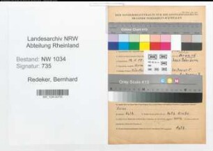 Entnazifizierung Bernhard Redeker , geb. 12.01.1914 (Oberleutnant)