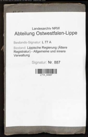 Anstellung der Justizbeamten beim Amt Schwalenberg, Bd. 1