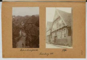 Friedrichsbrücke, Lauenburg. Elbstraße, Lauenburg: Ansichten (aus: Skizzen- und Fotoalbum 25)
