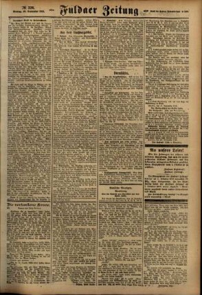 Zweite Ausgabe vom Montag, den 30. September 1918.