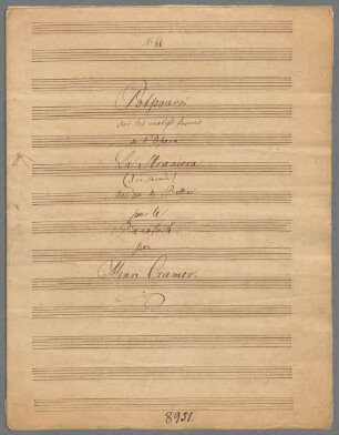La straniera, Auswahl, arrangiert, Klavier. - BSB Mus.Schott.Ha 9369