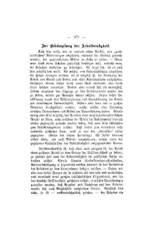 Zur Bekämpfung der Arbeitslosigkeit