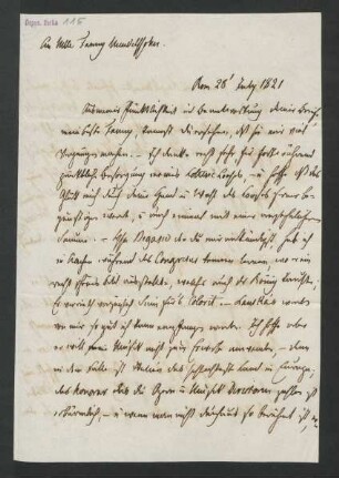 Brief an Rebecka Dirichlet und Fanny Hensel : 28.07.1821