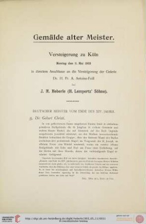 Gemälde alter Meister (Nr. 35-43)