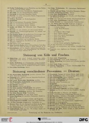 Steinzeug verschiedener Provenienz – Diverses (Nr. 748-788)