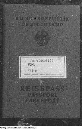 Reise nach Italien, Reisepass der BRD von Erich Pohl, Landschaften, Turm von Pisa, u.a., Mai 1957