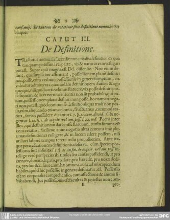 Caput III. De Definitione