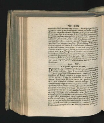 Aph. XVI. Cur gratia Adiuvans dicatur?