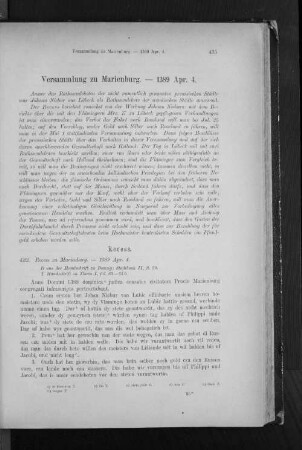 Versammlung zu Marienburg. - 1389 Apr. 4.