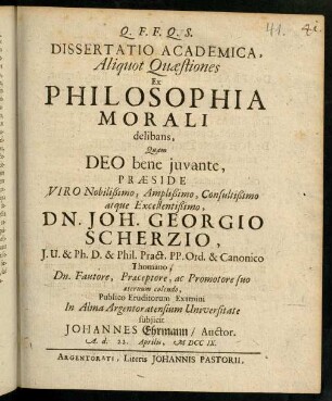 1-16, Dissertatio Academica