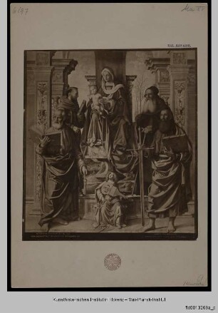 Thronende Madonna mit vier Heiligen