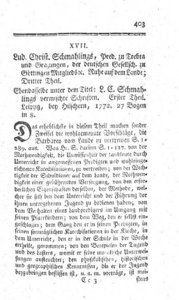 Vermischte Schriften. T.1.