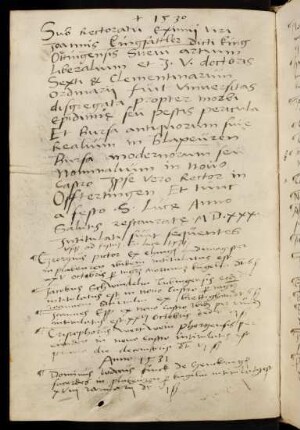 Winterhalbjahr 1530/1531. Rektorat Johannes Kingsattler