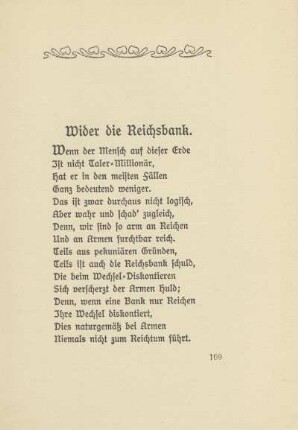 Wider die Reichsbank