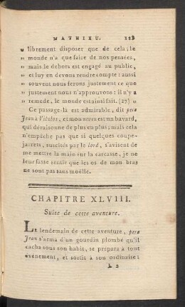 Chapitre XLVIII. Suite de cette aventure
