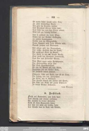 9. Festlied.