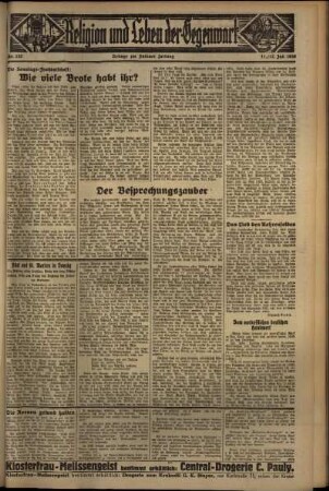 Dritte Ausgabe vom Samstag, den 11. Juli 1936.