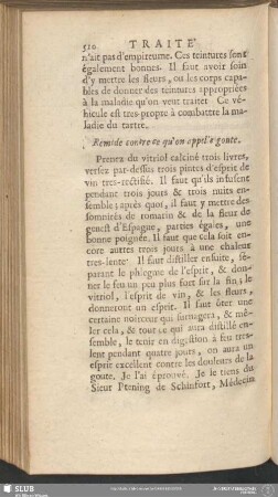 Remede contre ce qu'on appelle goute