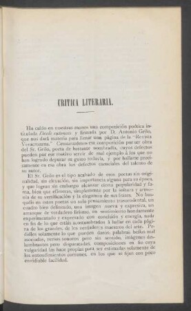 Crítica literaria.