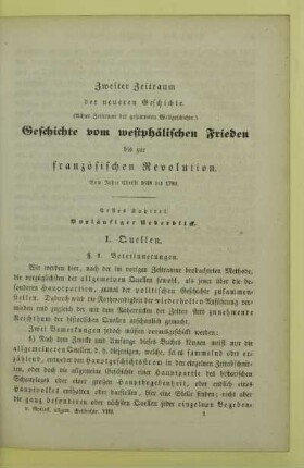 Geschichte vom westphälischen Frieden bis zur französischen Revolution