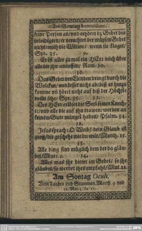 Am Sontag Oculi