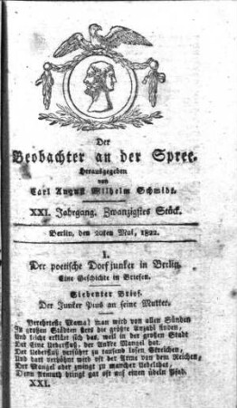 20. Stueck, 20. Mai 1822
