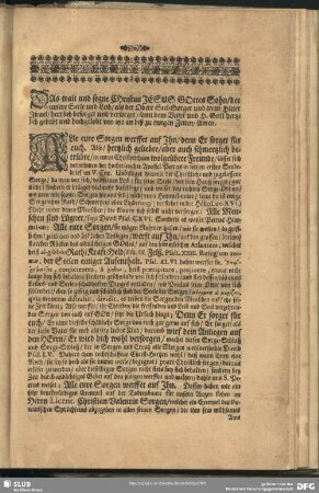 Leichenpredigt : Christliche Leich-Predigt. [Eingang]. Text. [Abhandlung]