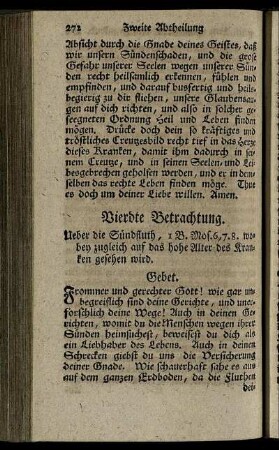 Vierdte Betrachtung. - Sechste Betrachtung.