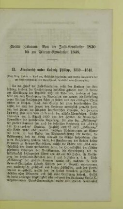 Zweiter Zeitraum: Von der Juli-Revolution 1830 bis zur Februar-Revolution 1848