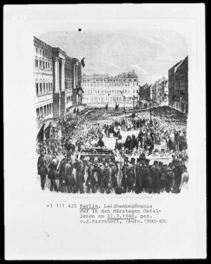 Berlin, Beisetzung der im Freiheitskampf Gefallenen, 03.1848