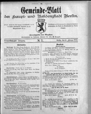 1912,7: No. 7, 18. Februar 1912