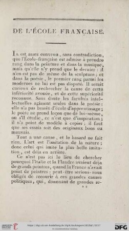 De l'école française