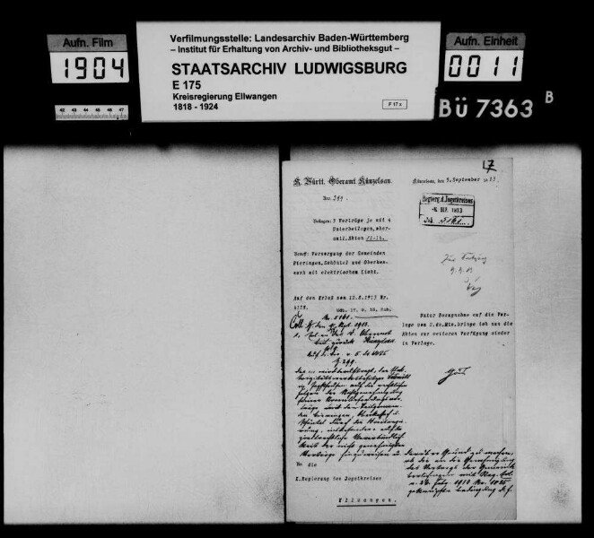 Stromversorgung der Gemeinden des Oberamts Künzelsau