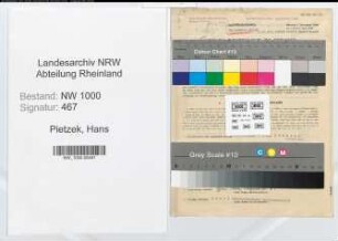 Entnazifizierung Hans Pietzek, geb. 26.09.1884 (Techn.Angest.)