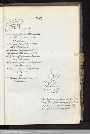 XVI., 12. Juni 1856