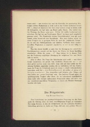 Die Prügelstrafe.