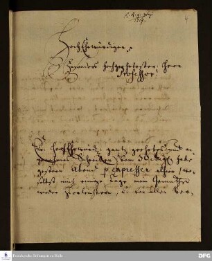 Brief von Jacob Krantz an August Hermann Francke.