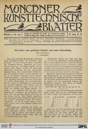 15: Die Lehre vom "goldenen Schnitt" und seine Anwendung [2]