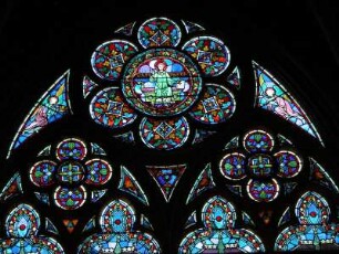 Glasfenster in der Kirche Notre Dame