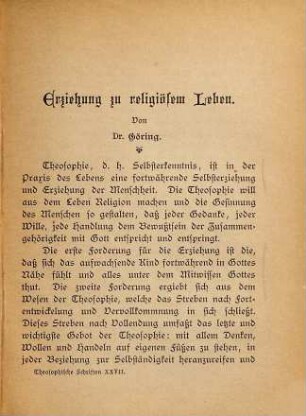 Erziehung zu religiösem Leben