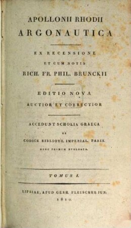 Apollonii Rhodii Argonautica, 1
